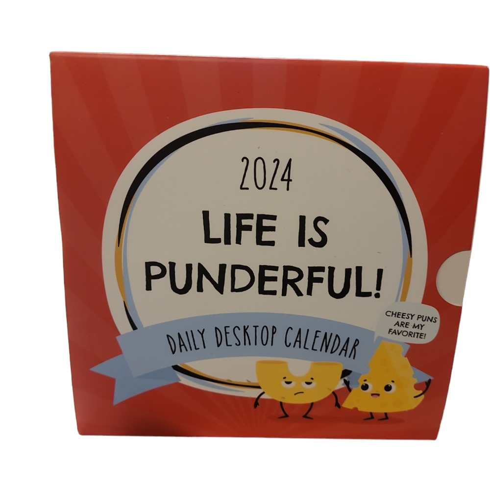 Life Is Punderful 2024 Daily Desktop Calendar New